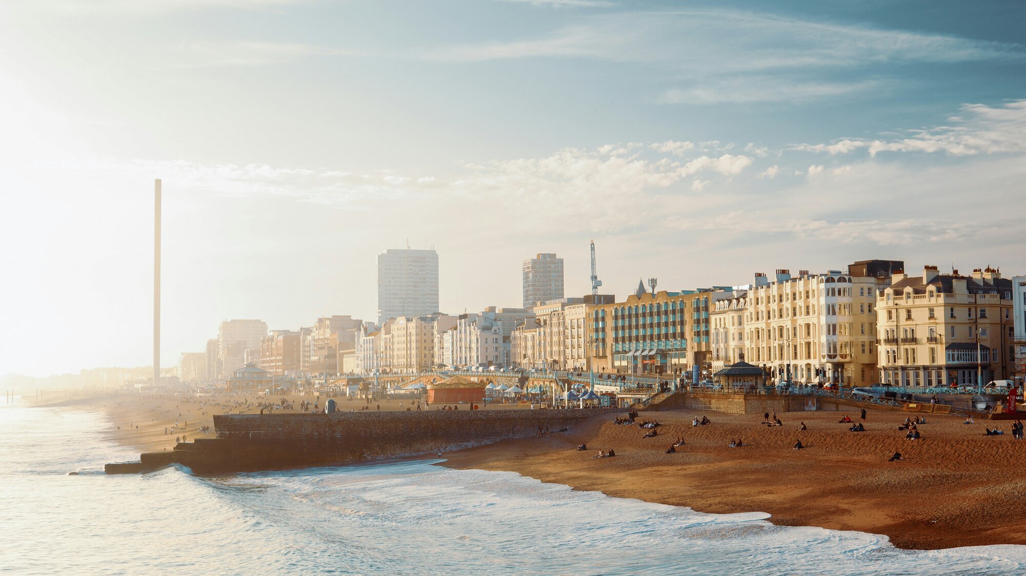 Brighton seafront panoramic view